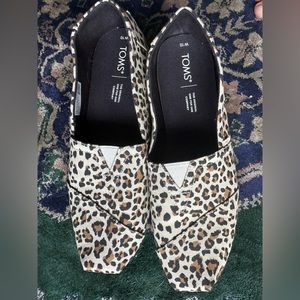 Cheetah Leopard Print Toms 10 size women’s cute shoes flats
